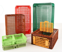 Plastic containers for poultry logistics.