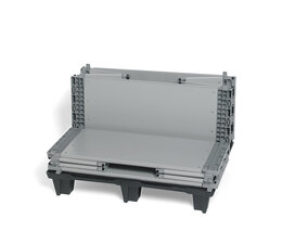 Versatile Plastic pallet collars 800x600x330 mm , Foldable multi-trip packaging