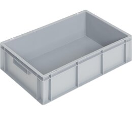 Bac norme Europe 600x400x170 mm fond et parois plein(es), pour charges lourdes et usage alimentaire