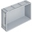 Eurocontainer 600x400x170 mm solid walls and bottom, heavy duty, food proved plastic