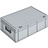 Plastic cases with cover lid and two handles, 42,4 L, 600X400x233 mm