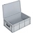 Plastic cases with cover lid and two handles, 42,4 L, 600X400x233 mm