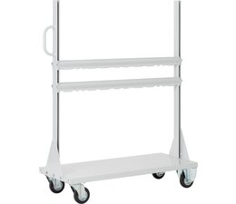 Base frame for mobile racks