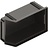 Bacs à bec ESD, 175x100x75 mm, 0.8 L, noir, pour usage Anti-electrostatique, conducteur