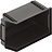 Bacs à bec ESD, 235x145x125 mm, 2.5 L, noir, pour usage Anti-electrostatique, conducteur