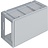 Eurocontainer 600x400x280 mm solid wall with open front, heavy duty, food proved plastic