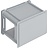 Eurocontainer 400x300x320 mm solid wall with open front, heavy duty, food proved plastic