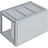 Eurocontainer 600x400x423 mm solid wall with open front, heavy duty, food proved plastic