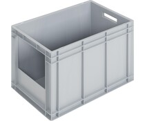 Euronorm bak 600x400x423 gesloten met open frontzijde