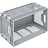 Euronorm bak 600x400x320 mm zijwanden geperforeerd, voor zware lasten en voedingsgeschikt