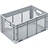 Euronorm bak 600x400x320 mm zijwanden geperforeerd, voor zware lasten en voedingsgeschikt