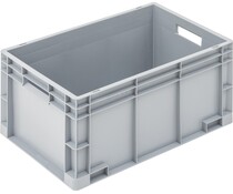 Euro container 600x400x320 solid open handles 
