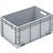 Euronorm bak 600x400x320 mm gesloten wanden en bodem, voor zware lasten en voedingsgeschikt