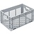 Euronorm bak 600x400x320 mm bodem en zijwanden geperforeerd, voor zware lasten en voedingsgeschikt