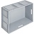 Plastic stacking container 800x600x320 closed walls, Integrated system base, food proved plastic