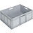 Plastic stacking container 800x600x320 closed walls, Integrated system base, food proved plastic