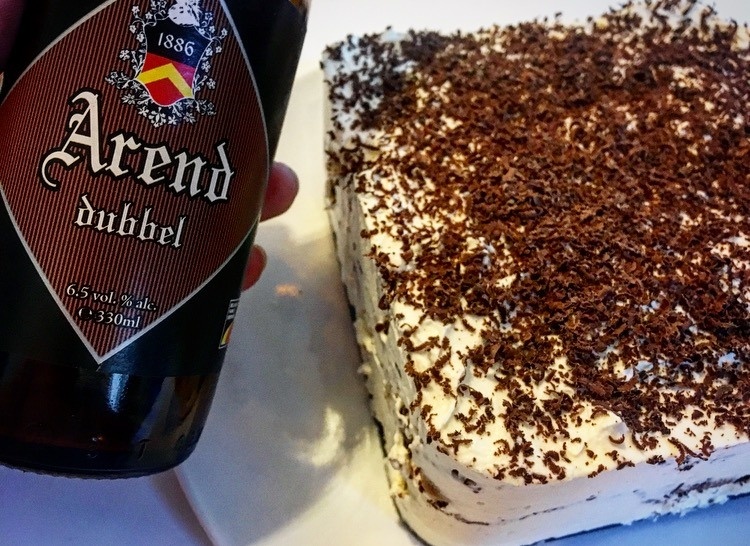 Bieramisu met Arend dubbel en Belgische chocolade