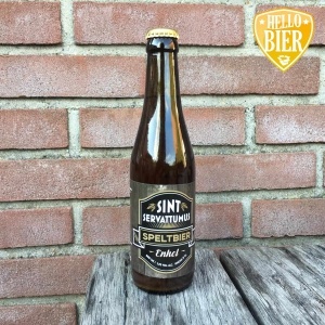 Speltbier Enkel  Herkomst: Schijndel, Nederland  Troebel goudgeel bier met stevige schuimkraag. Zodra je dit bier inschenkt komt de geur van citrus je tegemoet. Vol van smaak waarin je de smaak van brood herkent. Dit bier lijkt een beetje op weizen. Enkel is afkomstig van brouwerij Sint Servattumus. Een brouwerij met een assortiment aan speltbieren. Een van de graansoorten die je kunt gebruiken om bier mee te brouwen. Enkel verwijst naar de hoeveelheid gerstemout die gebruikt wordt. Vandaar ook dat er een dubbel en tripel is. Bij een dubbel wordt twee keer zoveel gerstemout gebruikt als bij een enkel, en bij een tripel drie keer zoveel.  Alcoholpercentage: 5,5%