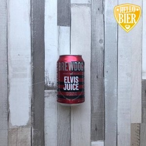 Elvis Juice  Herkomst: Fraserburgh, Schotland  Oranje mistig India Pale Ale met stevige schuimkraag. Met Amerikaanse hop gebrouwen dus ook wel American Pale Ale genoemd. Het gebruik van grapefruit maakt dit bier bitter en fruitig. Mout met tonen van karamel zorgen voor de zachte smaak.  Elvis Juice is afkomstig van Brewdog uit Fraserburgh, Schotland. Een brouwerij met bijzondere manieren van brouwen en een rijk verleden. In relatief korte tijd een groot imperium opgezet. Naast brouwerijen op verschillende locaties heeft Brewdog ook pubs geopend verspreidt over de hele wereld.   Alcoholpercentage: 6,5%