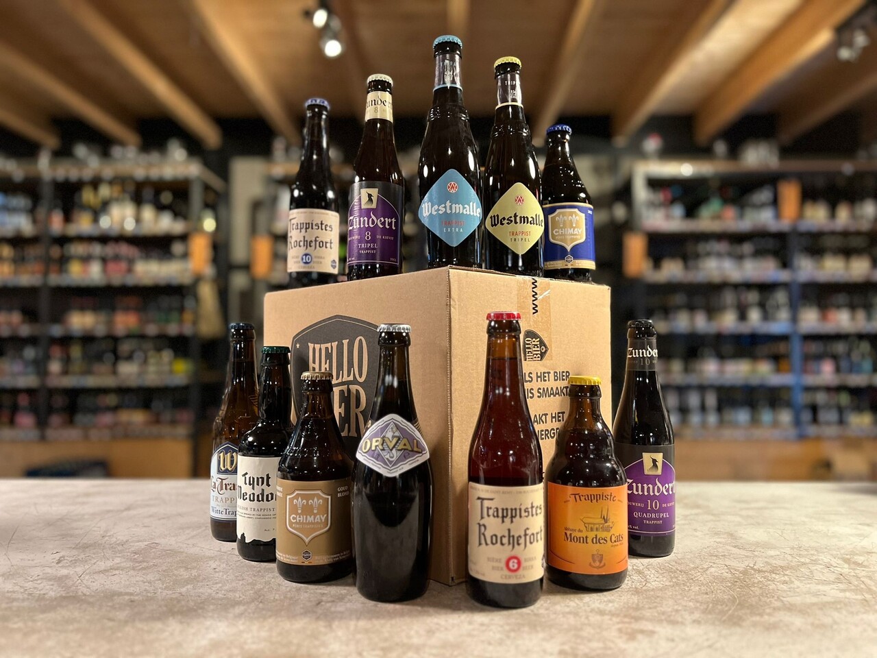 Hellobier Trappisten bierpakket 8 of 12 verschillende bieren Hellobier Trappisten bierpakket 8 of 12 verschillende bieren