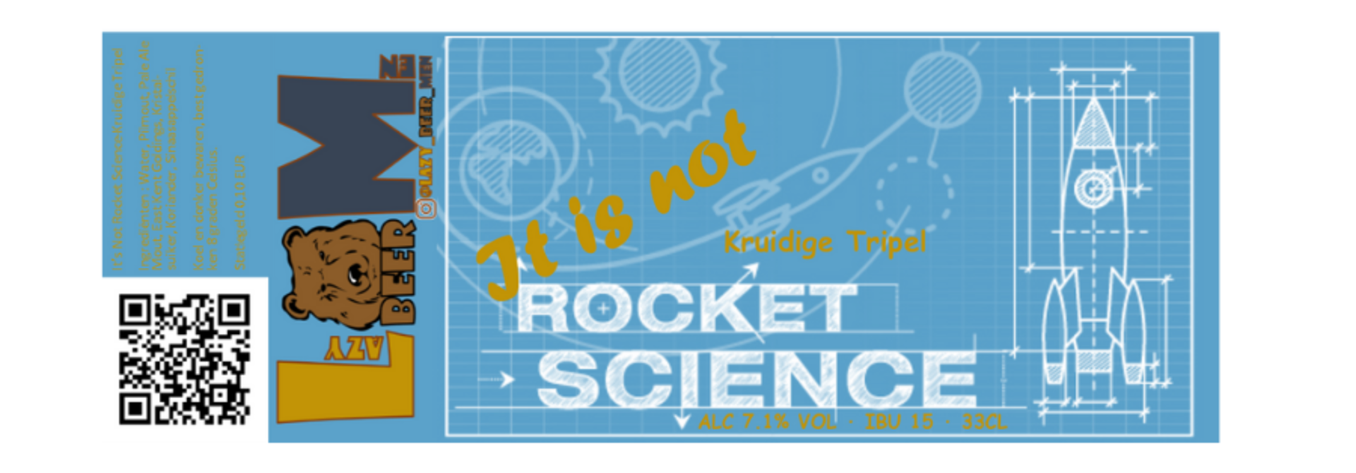 Lazy Beer Men It's Not Rocket Science Tripel 33cl 8,4%