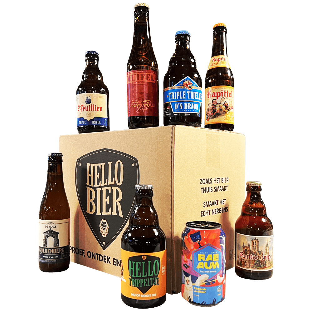 Hellobier Bierpakket Tripel met 8 of 12 verschillende tripel bieren Hellobier Bierpakket Tripel met 8 of 12 verschillende tripel bieren