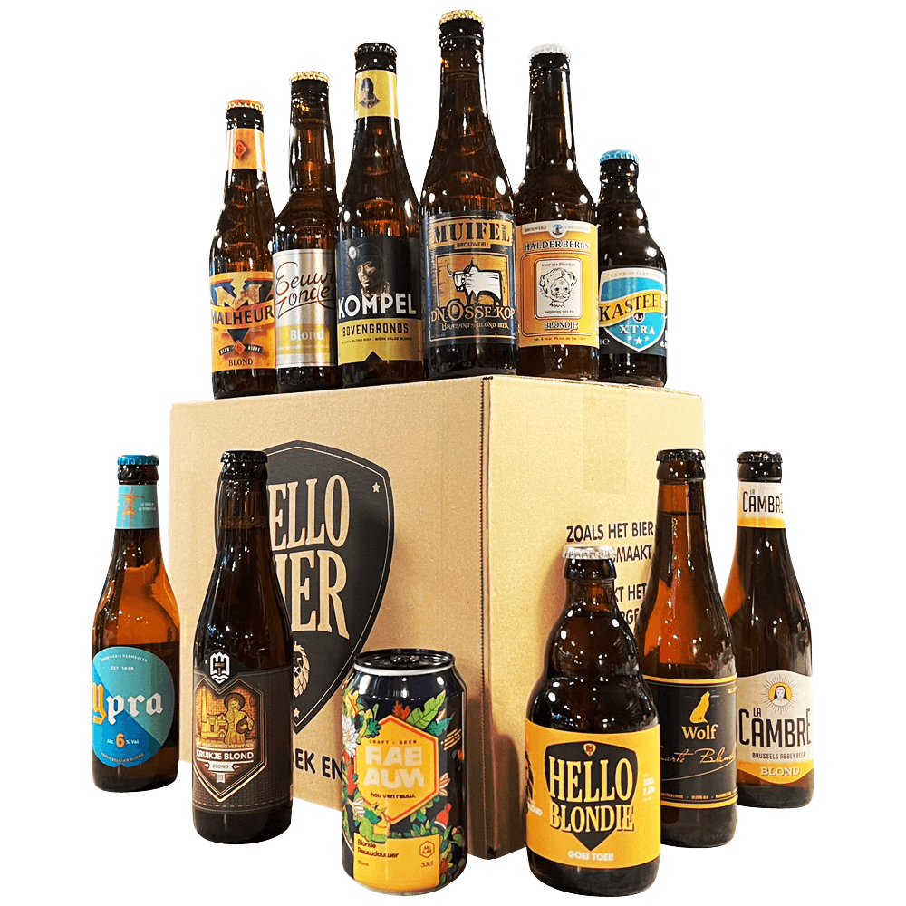Hellobier Bierpakket Blond met 12 verschillende blond bieren
