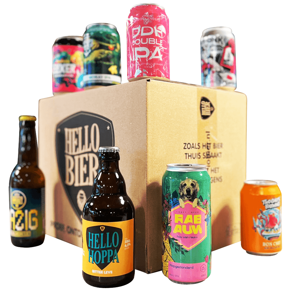 Hellobier Bierpakket IPA Nederland met 8 of 12 verschillende IPA bieren Hellobier Bierpakket IPA Nederland met 8 of 12 verschillende IPA bieren