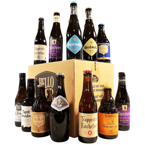 Hellobier Trappisten bierpakket 8 of 12 verschillende bieren Hellobier Trappisten bierpakket 8 of 12 verschillende bieren