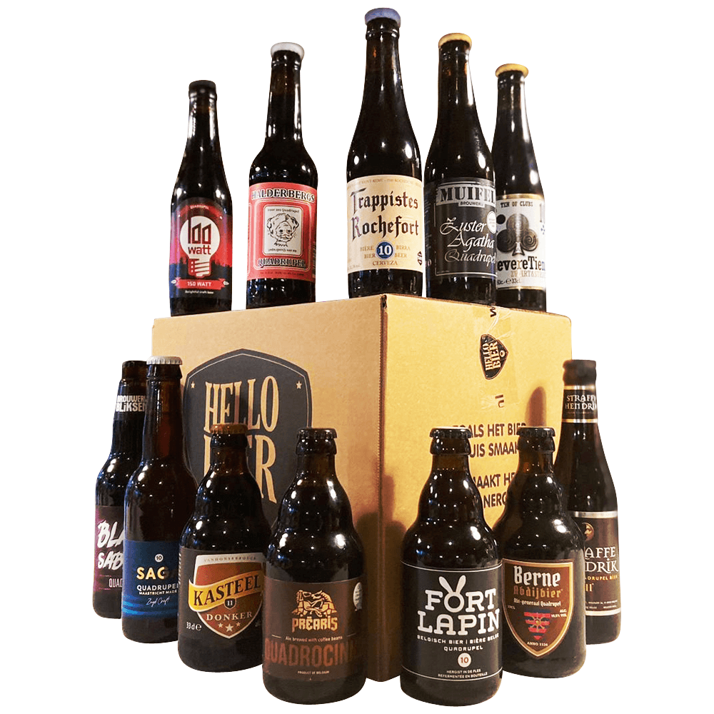 Hellobier Quadrupel bierpakket 8 of 12 verschillende Quadrupel  bieren Hellobier Quadrupel bierpakket 8 of 12 verschillende Quadrupel  bieren