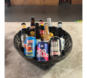 Hellobier Alcoholvrij/arm Geschenkverpakking 9 Bieren + Mand + Pinda's