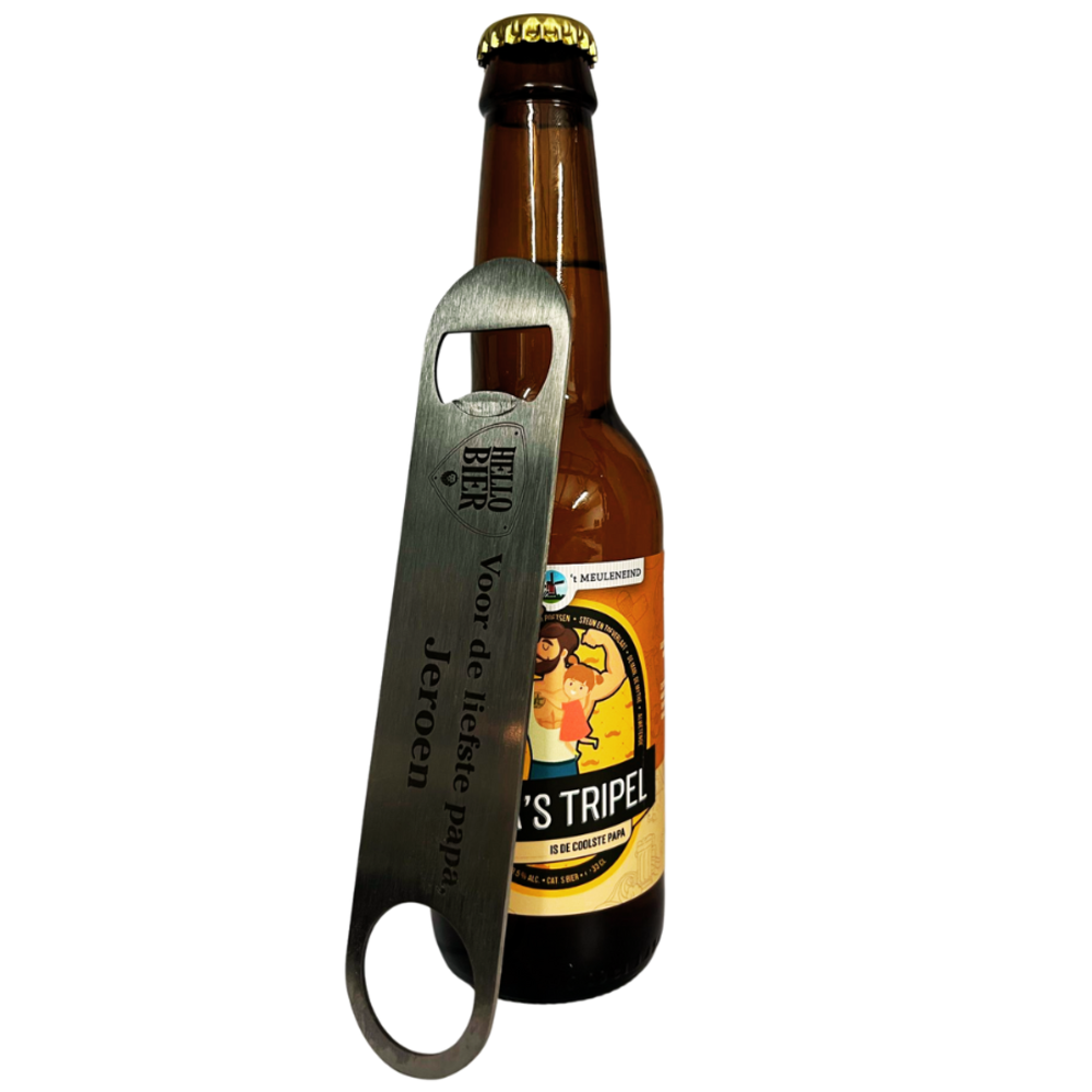 Vaderdag bierpakket met gepersonaliseerde bieropener