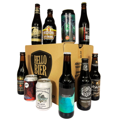 Hellobier Bierpakket Stout en Porter met 8 of 12 verschillende Stout en Porter bieren Hellobier Bierpakket Stout en Porter met 8 of 12 verschillende Stout en Porter bieren