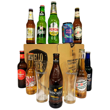 Hellobier Pils bierpakket: 22 bier + 2 glazen Hellobier Pils bierpakket: 22 bier + 2 glazen