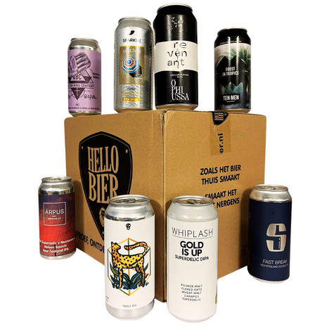 Hellobier Bierpakket IPA Internationaal met 8 of 12 verschillende IPA's
