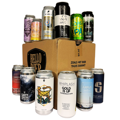 Hellobier Bierpakket IPA Internationaal met 8 of 12 verschillende IPA's