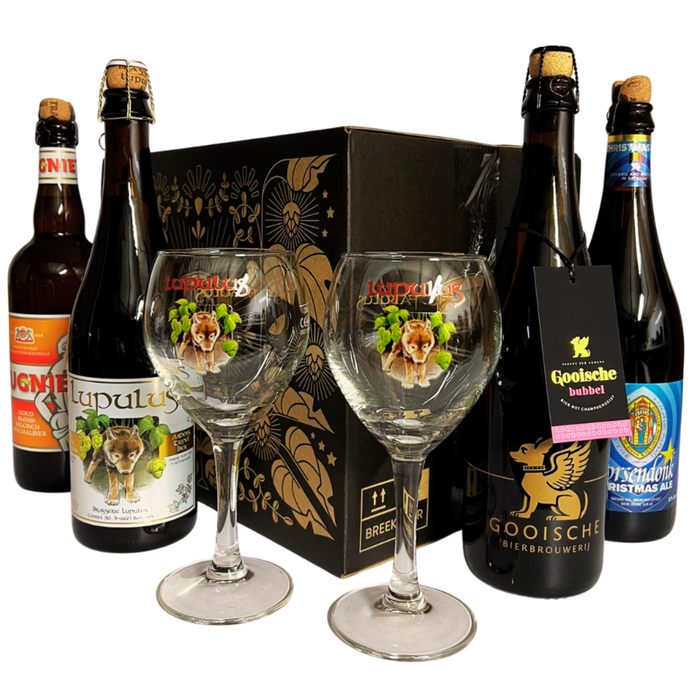 Hellobier Proost bierpakket 4x 75cl + 2 glazen