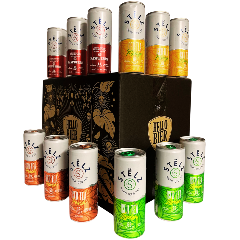 Stëlz Stëlz pakket 4 smaken met Hellobier koeltas