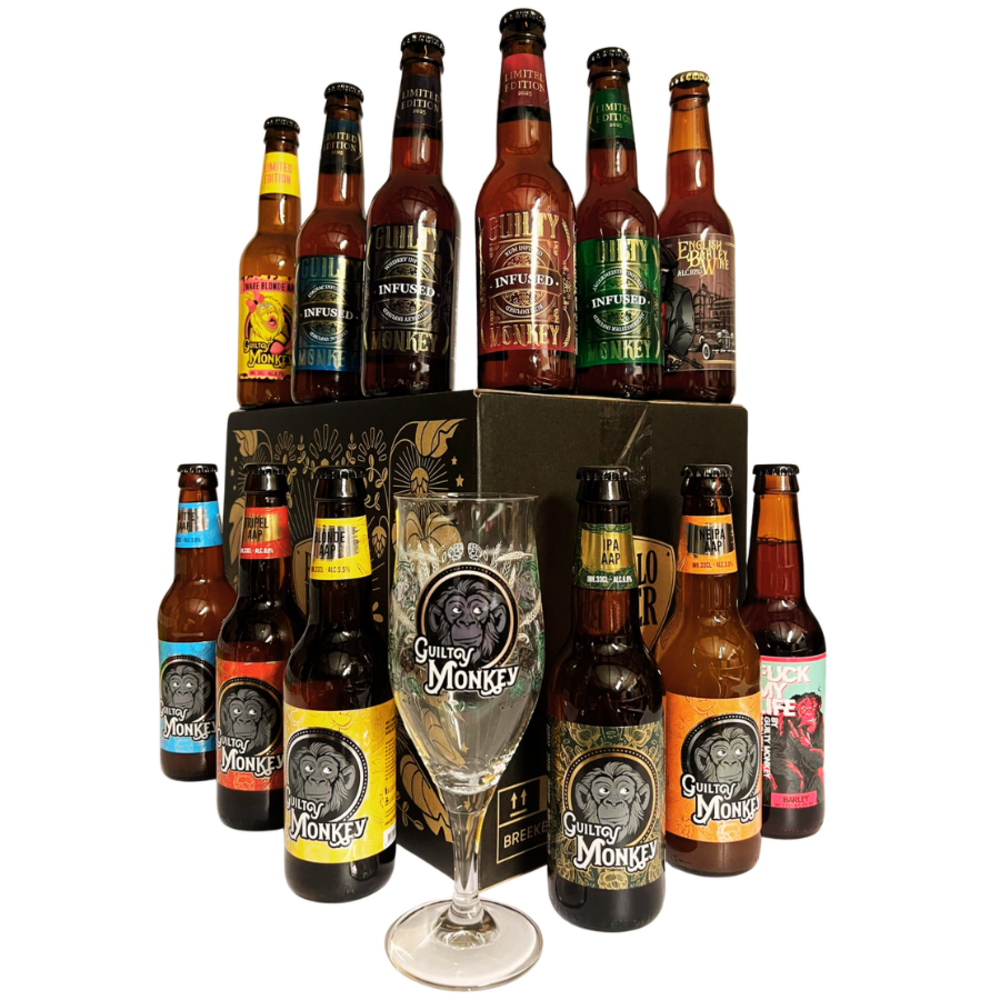 Guilty Monkey Guilty Monkey bierpakket 12 bieren + glas