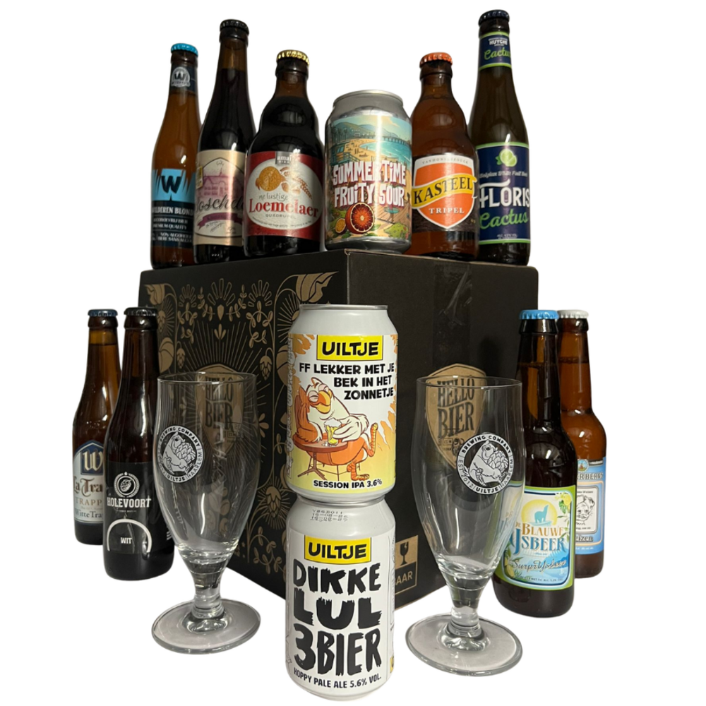 Hellobier Zomer bierpakket 2026 22 bieren + 2 glazen Hellobier Zomer bierpakket 2026 22 bieren + 2 glazen