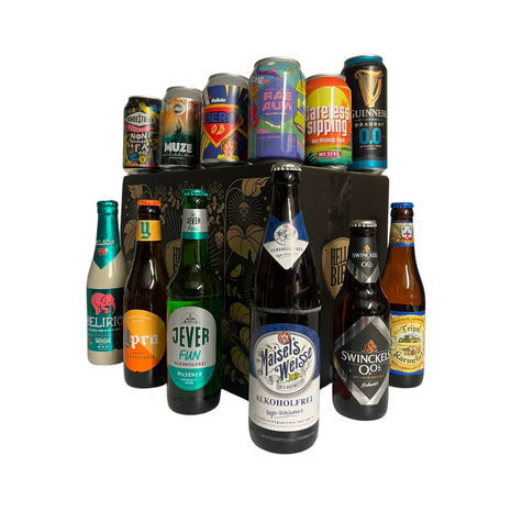 Hellobier Alcoholvrij en alcoholarm bierpakket 12 verschillende bieren Hellobier Alcoholvrij en alcoholarm bierpakket 12 verschillende bieren