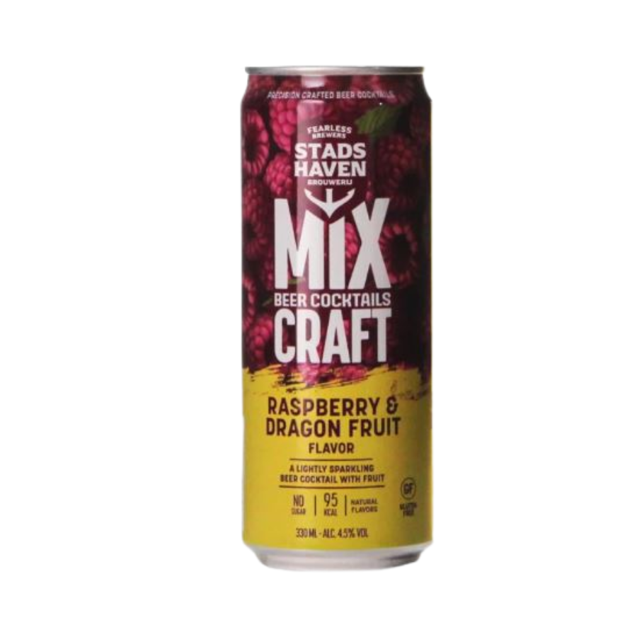 Stadshaven brouwerij MixCraft Beer Cocktail Raspberry & Dragon Fruit 33cl