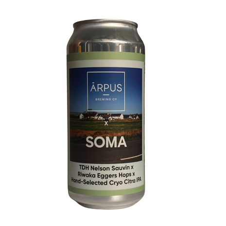 Arpus Ārpus / SOMA TDH Nelson Sauvin x Riwaka Eggers Hops x Hand-Selected Cryo Citra IPA 44cl 6,5% Arpus Ārpus / SOMA TDH Nelson Sauvin x Riwaka Eggers Hops x Hand-Selected Cryo Citra IPA 44cl 6,5%