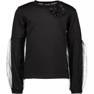 Longsleeve velvet dots Nikki (black)