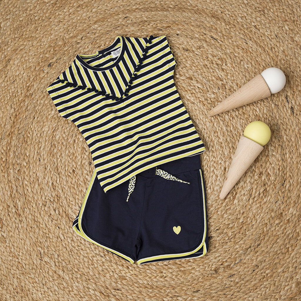 Tweedelig setje Be Kind (navy/yellow)