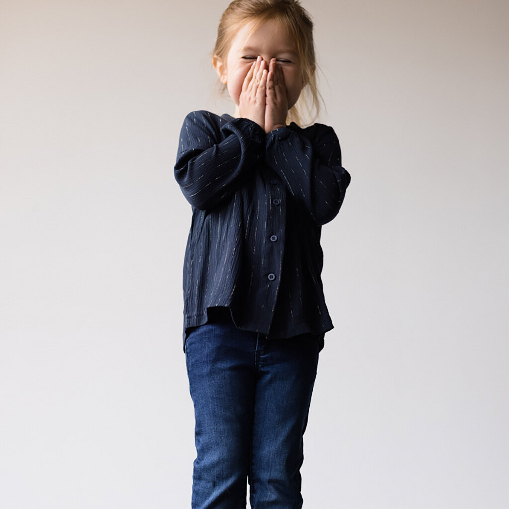 Blouse Sigrid (blue midnight stripe)