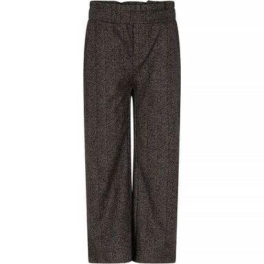 Broek wide herringbone (black)