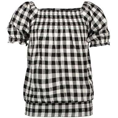Topje Check (sunny black/white)