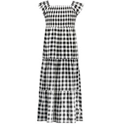 Jurk Check (sunny black/white)
