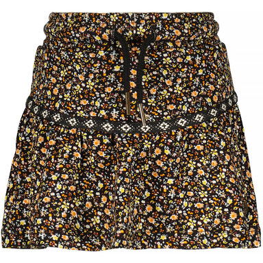 Rokje crepe (black flower)